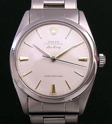 1950s rolex air king|Rolex Air-King white face.